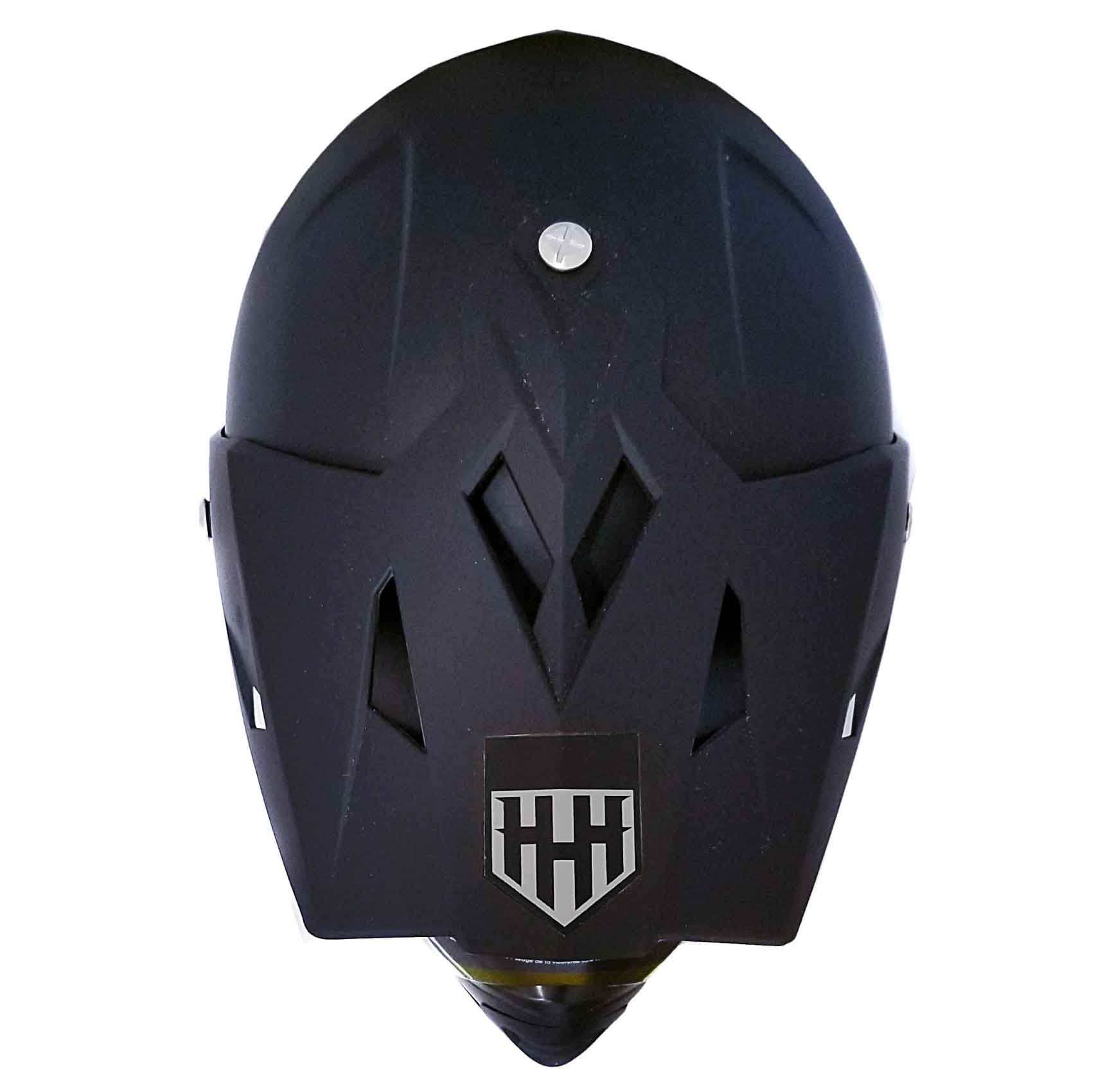 HHH DOT Youth & Kids Helmet for Dirtbike ATV Motocross MX Offroad Motorcyle Street bike Snowmobile Helmet with VISOR-Black-USA